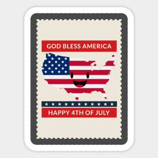 Happy 4th of July Sticker